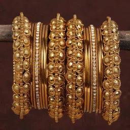 shining diva 10419B Set of 18 Traditional Antique Bangles image 1