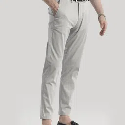 snitch Men Slim Fit Flat-Front Chinos image 1
