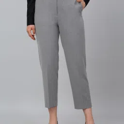 cantabil Women Relaxed Fit Flat-Front Trousers image 1