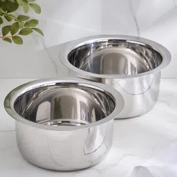 home centre Set of 2 Stainless Steel Pots image 1