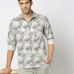 john players Men Printed Slim Fit Shirt image 1