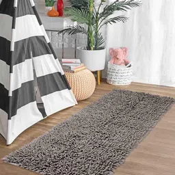 saral home Soft Cotton Tufted Saggy Kitchen/Bed Side Runner-1'x4' image 1