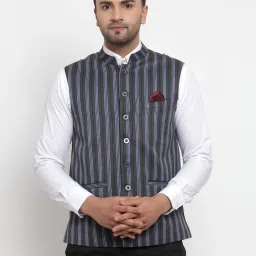 neudis Stripes Nehru jacket with Insert Pockets image 1