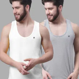 friskers Men Pack of 2 Scoop-Neck Sleeveless Vests image 1