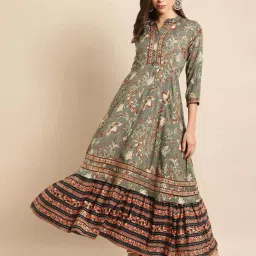 rangmayee Floral Print A-line Maxi Dress image 1