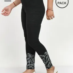 indiweaves Pack of 2 Floral Print Leggings image 1