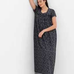 sweet dreams Floral Print Nightgown with Lace Trim image 1