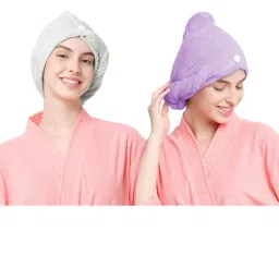 cortina eyelet curtain Set of 2 Hair Wrap Towels image 1