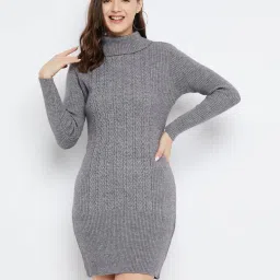 zigo Women High-Neck Bodycon Dress image 1