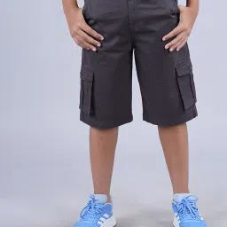 kiddopanti Boys Regular Fit Flat-Front Cargo Shorts image 1