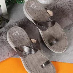 carlton london Women Logo Print Toe-Ring Sandals image 1