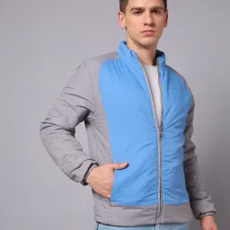 the indian garage co Men Colourblock Zip-Front Regular Fit Jacket image 1