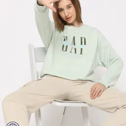 gap Women Printed Relaxed Fit Pullover image 1