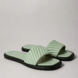 buda jeans co Quilted Open-Toe Sandals image 1