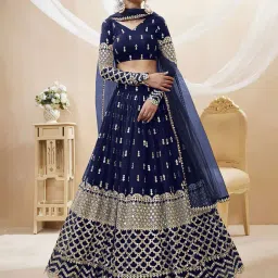 zeel clothing Women Embroidered Lehenga Choli Set with Dupatta image 1