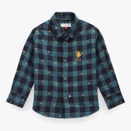 u.s. polo assn. Boys Checked Regular Fit Shirt image 1