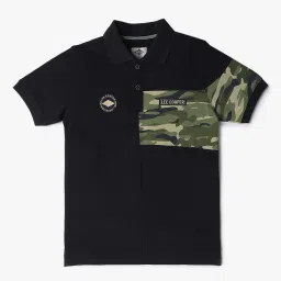 lee cooper Boys Camouflage Print Regular Fit Polo T-Shirt image 1