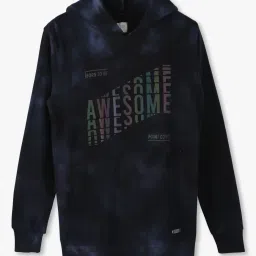 point cove Boys Typographic Print Slim Fit Hoodie image 1