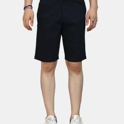 9 impression Flat-Front Shorts with Belted Loops image 1