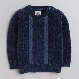 yellow apple Girls Round-Neck Woolen Cardigan image 1