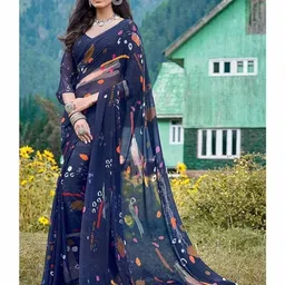 yashika Women Printed Georgette Saree image 1