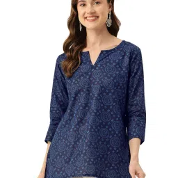 feranoid Women Floral Print Relaxed Fit Tunic image 1