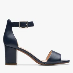 clarks Women Deva Mae Leather Chunky-Heeled Sandals image 1