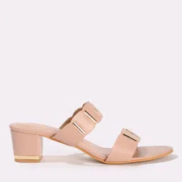 fyre rose Women Dual-Strap Chunky-Heeled Sandals image 1
