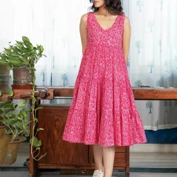 fashion 2 wear Women Floral Print Fit & Flare Dress image 1