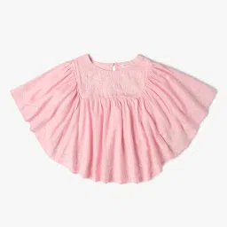 point cove Girls Embroidered Relaxed Fit Peplum Top image 1