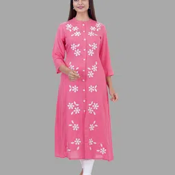 ashlee Collar Neck A-line Kurta image 1