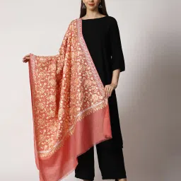 swi stylish Embroidered Shawl with Fringes image 1