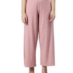 go colors Ribbed Palazzos with Elasticated Waist image 1