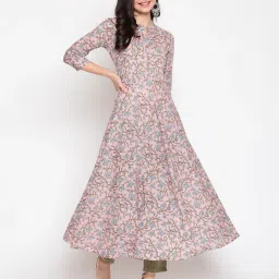 glam roots Women Floral Print Anarkali Kurta image 1