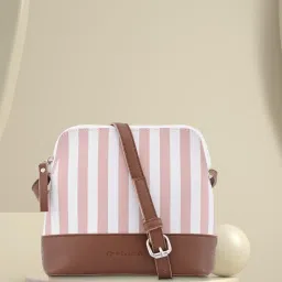 fastrack Striped Sling Bag with Detachable Strap image 1