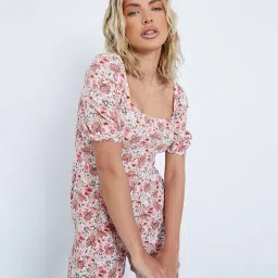 i saw it first Floral Smocked Playsuit image 1