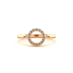 valanova Women Sterling Silver Rose Gold-Plated Lab Grown Diamond Ring image 1