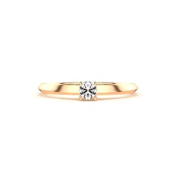 valanova Women Sterling Silver Rose Gold-Plated Lab Grown Diamond Ring image 1