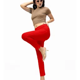 morrio Flat-Front Pants with Insert Pockets image 1