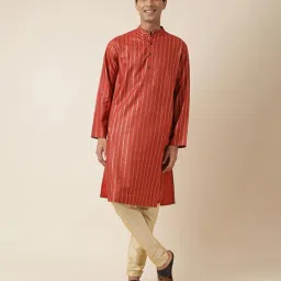 fabindia Long Kurta with Mandarin Collar image 1