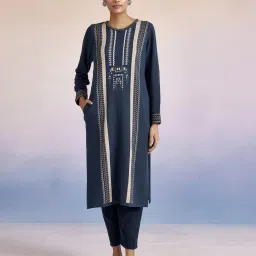 jaipur kurti Women Self-design Straight Kurta image 1