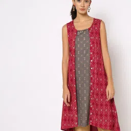 fusion Printed Tunic with Contrast Panel image 1