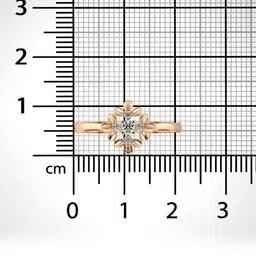 valanova Women Sterling Silver Rose Gold-Plated Lab Grown Diamond Ring image 3