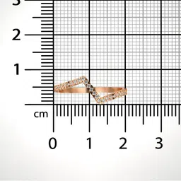 valanova Women Sterling Silver Rose Gold-Plated Lab Grown Diamond-Studded Ring image 3