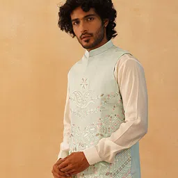 jompers Men Sleeveless Mandarin Collar Nehru Jacket image 2