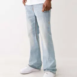 true religion Heavily Washed Straight Fit Jeans image 2