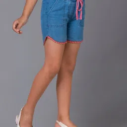 kidlyboo Girls Washed Regular Fit Denim Shorts image 2