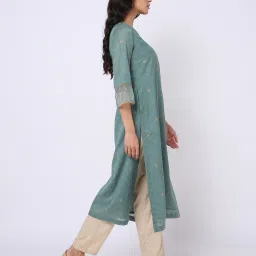 project eve Women Floral Embroidered A-Line Kurta image 2
