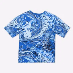 marks & spencer Marble Print Pure Cotton T-Shirt image 2