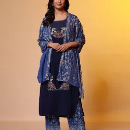 aurelia Women Floral Foil Print Dupatta image 2